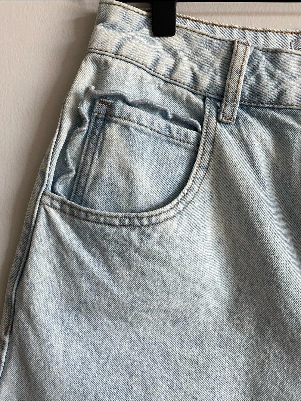 Anthropologie Fully Dressed Denim Scallop Pocket Long-Length Jorts 90s y2k 4